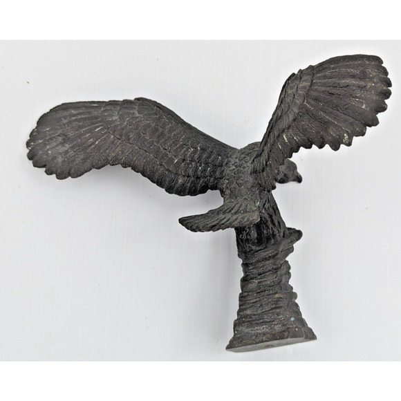Vintage Bronze Metal Eagle Topper Finial Solid 4-3/4" H - Picture 7 of 13